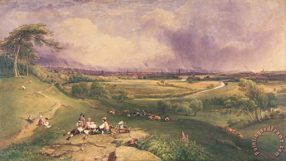 Manchester from Cliff, Higher Broughton by William Wyld (1852)